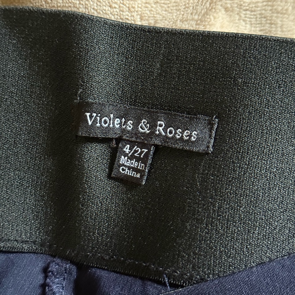 Elegant Navy Boot Cut Pants - Picture 3 of 3